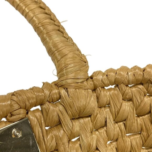 Auth Salvatore Ferragamo Studio Box 21I101 Natural (Light Brown) Fabric - Picture 10 of 16